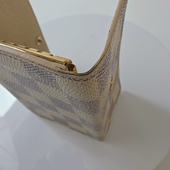 Louis Vuitton Damier Azur 6 Key Card Holder Monogram Gray Beige Cream - Picture 13 of 16